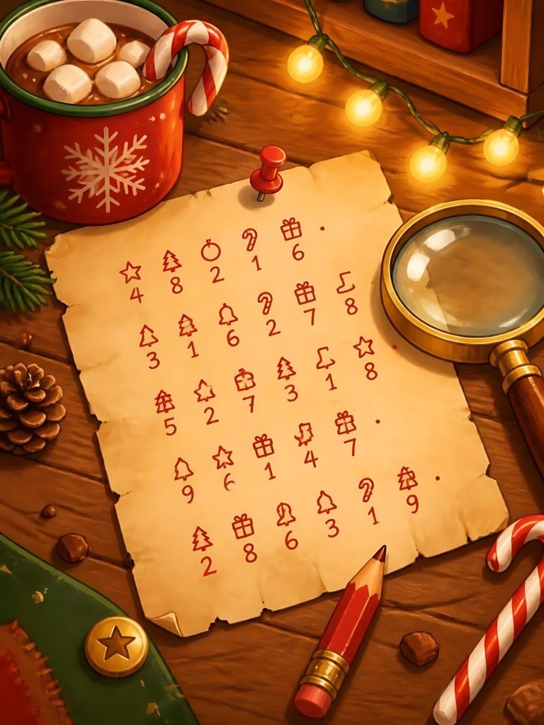 A secret number code on a workbench